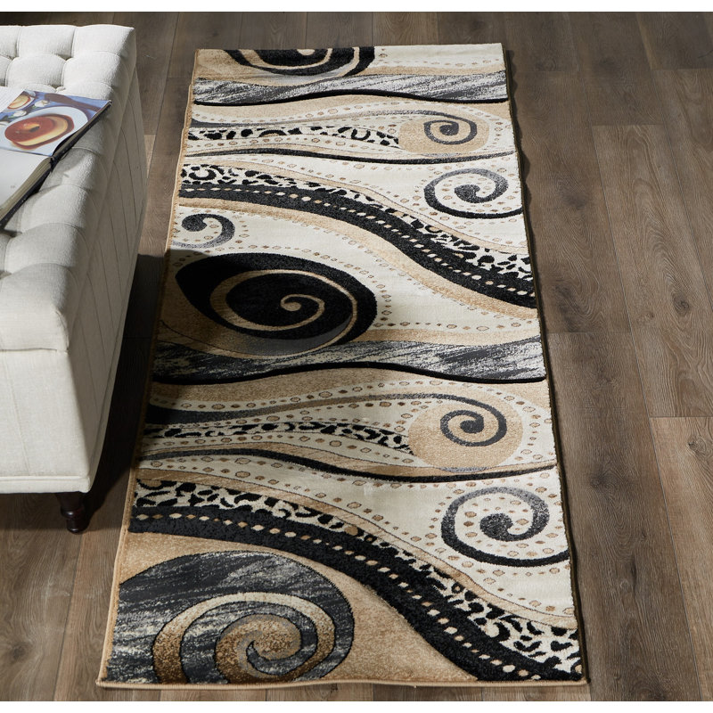 Nekizia Abstract Indoor Rug, Runner 2'8" x 8'1"