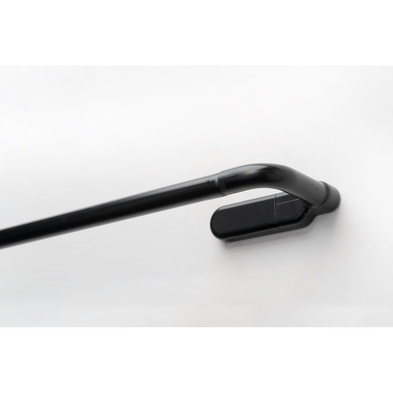Tringle à rideau simple ajustable 3/4 "noir, H 2,76 po x l 43,23 po x P 2,87 po