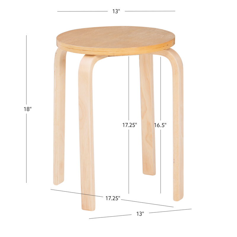 Chu Utility Wooden Stacking Stool, Natural