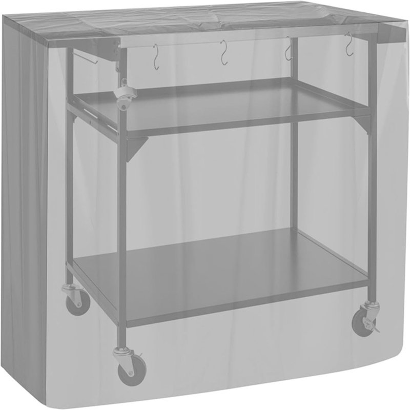 Table de préparation mobile à 3 tablettes pour l'extérieur