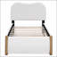 Lit plateforme tapissier avec pieds de soutien en bois et lit gigogne simple, durable et peu encombrant pour les chambres à coucher modernes-384037407-384037404