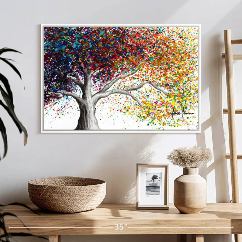 La couleur des rêves, 25 po x 17 po, Cadre flottant blanc