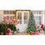 Arbre de Noël 4 pi avec 747 pointes, baies et pommes de pin - Branches PE + PVC enneigées, conception à charnières pour une installation facile, support en métal robuste - Décoration d'arbre de Noël naturelle-1062664768