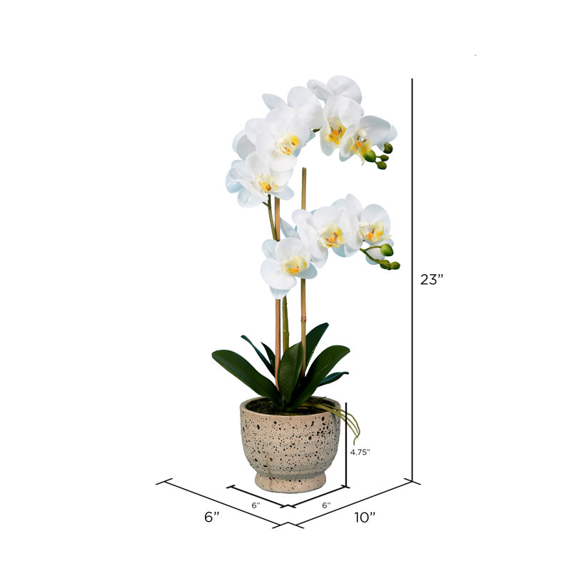 Arrangement floral artificiel phalaenopsis en pot