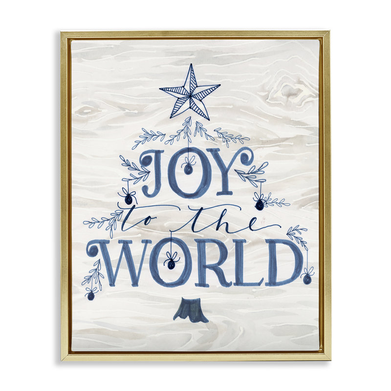 «Joy To World Tree», art giclée par Kristen Brockmon, H 21 po x l 17 po, Cadre flottant métallique doré