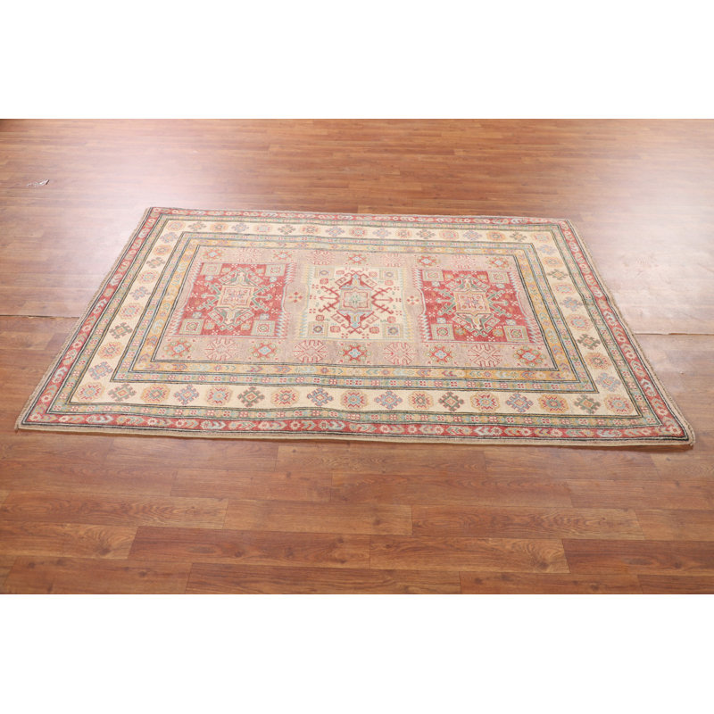 Tapis oriental géométrique Kazak 4 x 6
