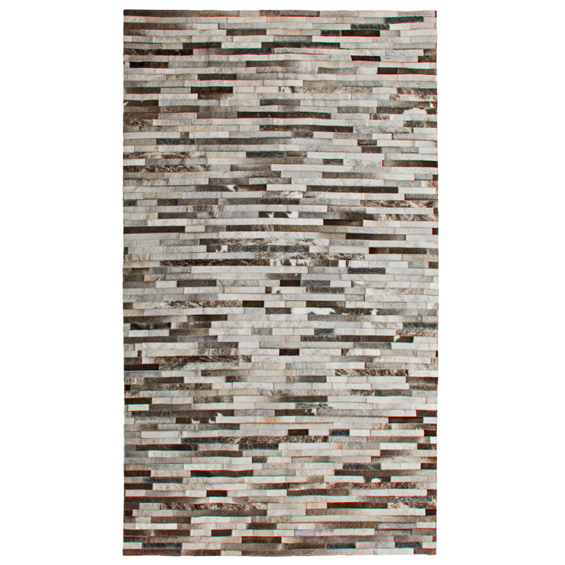 Tapis rayé en cuir pour vison Barack, 10 x 14