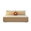Canapé-lit modulaire 100% polyester blanc crème-129870609