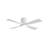 48 In. 4 Solid Blades Indoor Ceiling Fan With Integrated Led And Remote, Flush Mount-127658133-127658136