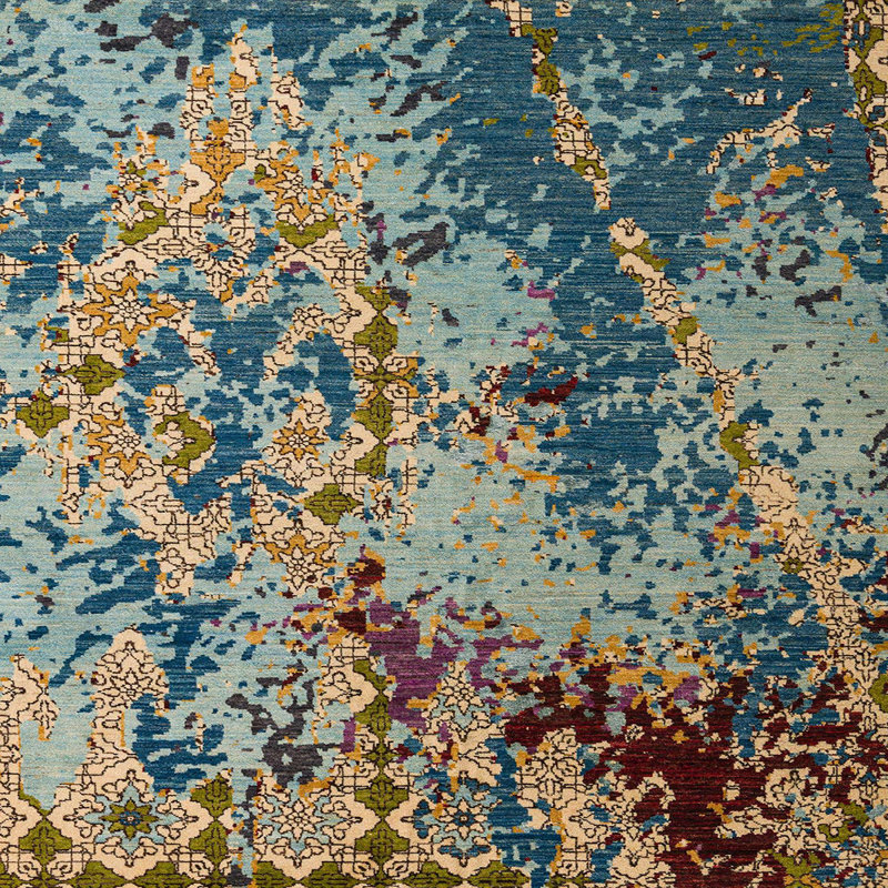Ajkune Abstract Indoor Rug, Square 5'