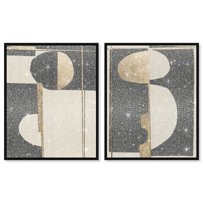 Balance Set Canvas Abstract Print by Oliver Gal, Black Frame, 16 x 20, 17"H x 21"W, Black Floater Frame