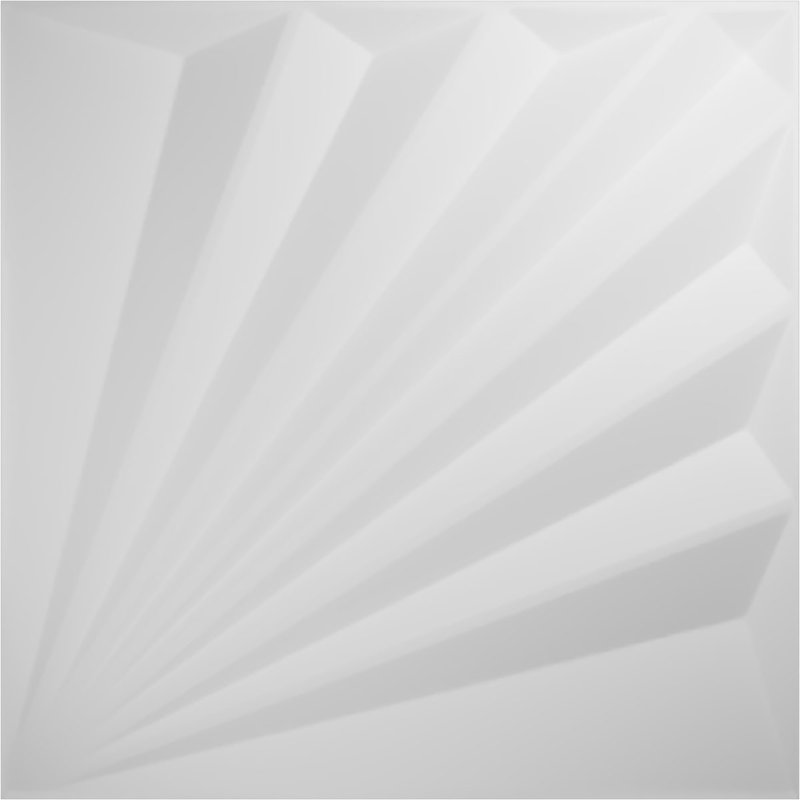 19 5/8"W X 19 5/8"H Aire Endurawall Decorative 3D Wall Panel, White, 50/PK