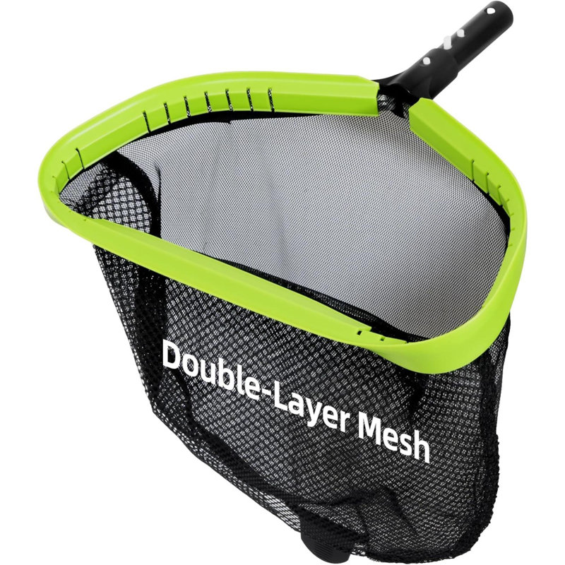 Pool Net,Professional Swimming Pool Leaf Skimmer Nets For Cleaning With Double-Layer Deep Big Bag,Heavy Duty Aluminum Frame & Handle Rake