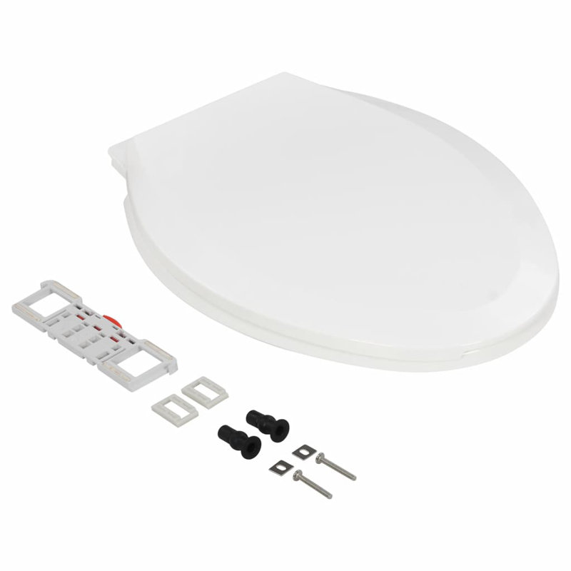 Leite Soft Close Elongated Toilet Seat, White