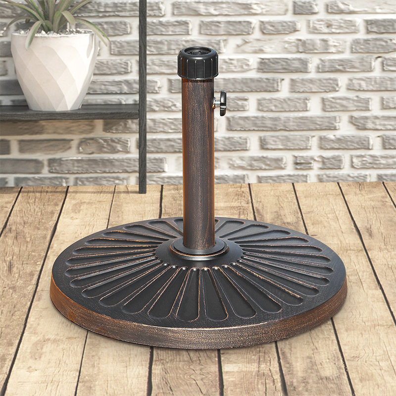 Base de parasol autoportante en résine