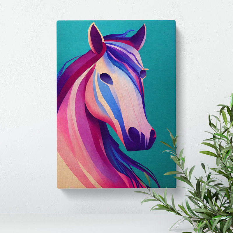 Horse Watercolour No.1 Abstract - Wrapped Canvas, 60cm H x 40cm W x 3cm D