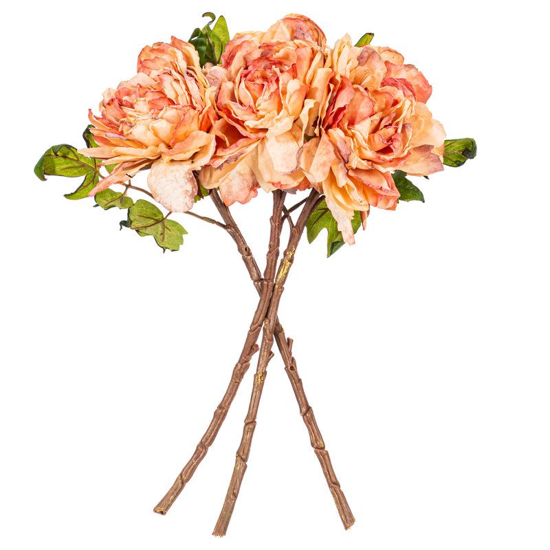 16.5 Peony Stem. Each bag contains three sprays., Brown