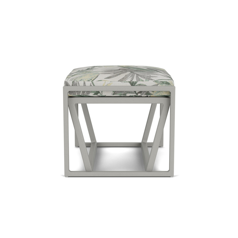 Summit Outdoor Ottoman, Platinum, Calidora Mist