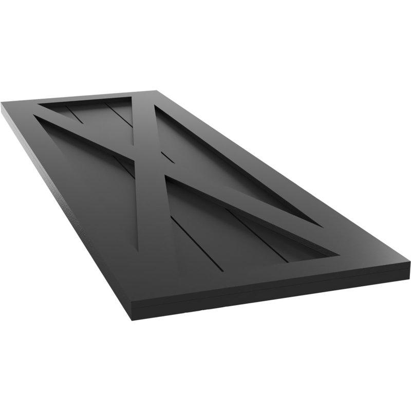 Volets à fixation fixe en PVC True Fit, 15", Noir, 61"