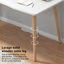Table d'ordinateur moderne en bois blanc, L 40 po x l 24 po x H 30 po - Bureau durable et élégant pour le bureau à domicile, la chambre à coucher ou le bureau