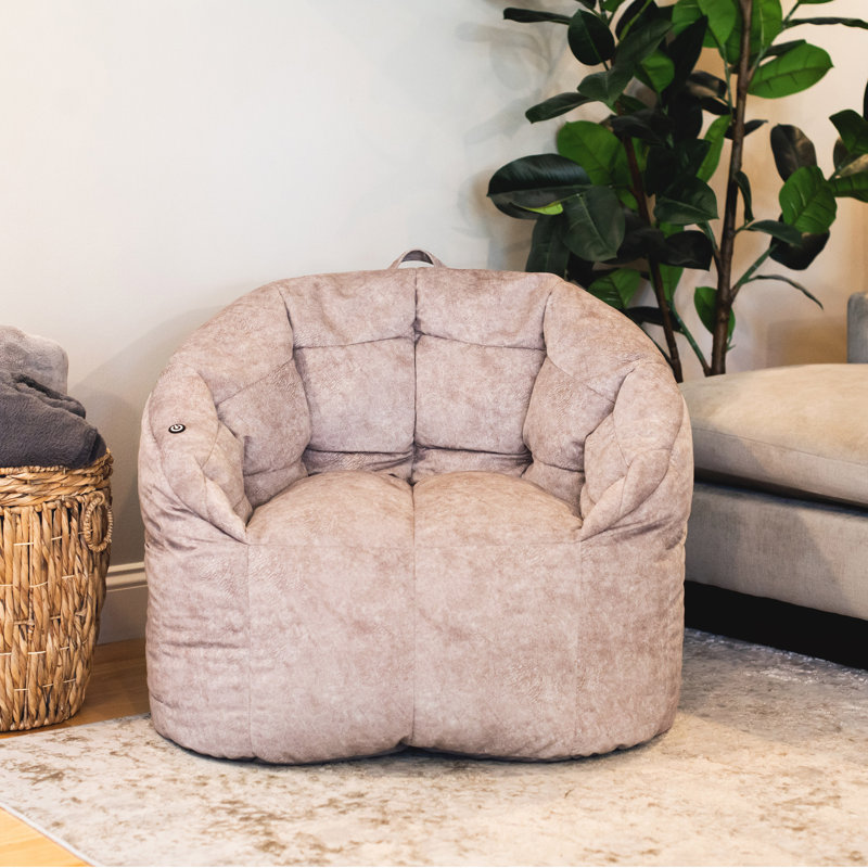 Fauteuil à billes standard en similicuir classique, Similicuir brun