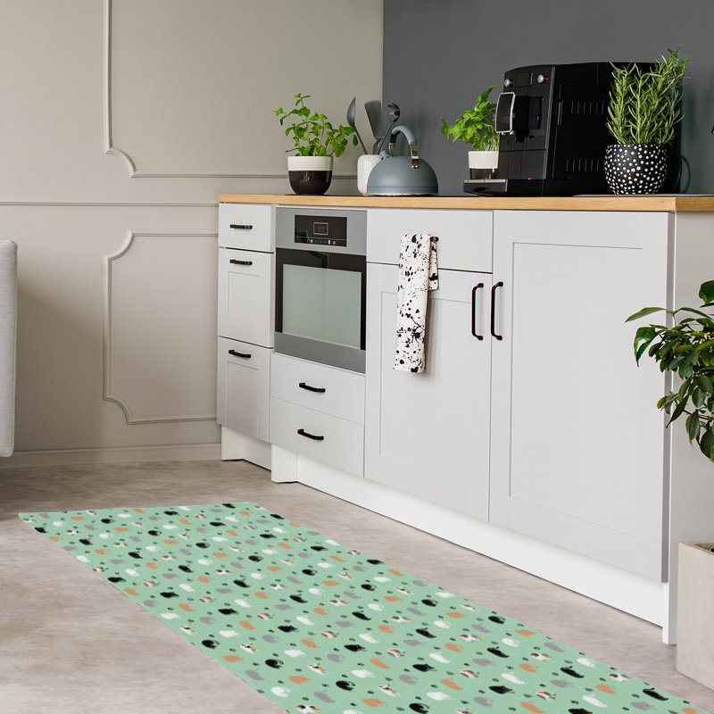 Tapis pour chat "reg patterns green area", Tapis de couloir 2 pi 6 po x 8 pi