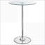 Table basse Indra avec plateau en verre chromé à DEL - Finition réfléchissante, éclairage écoénergétique et surface facile à nettoyer