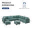 Canapé modulaire avec méridienne avec repose-pieds de 137 po de large Mizuho-88028929
