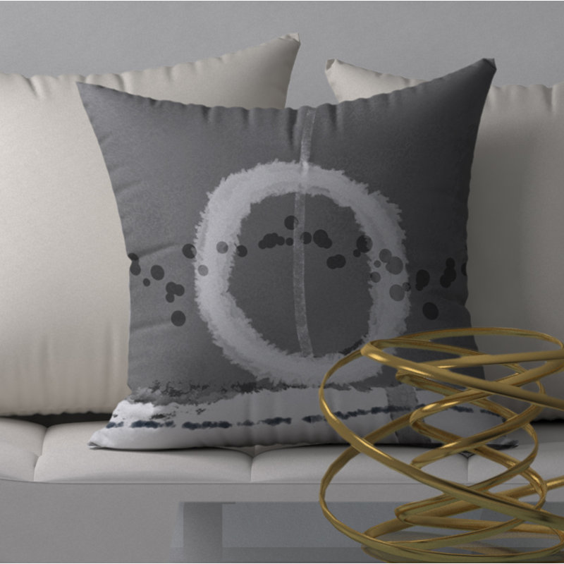 Abstract Throw Pillow, 20" H x 20" W