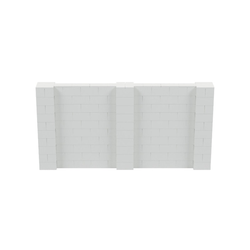 Ensemble mural de blocs géants 7 'T, H 60 po x L 120 po, Gris clair