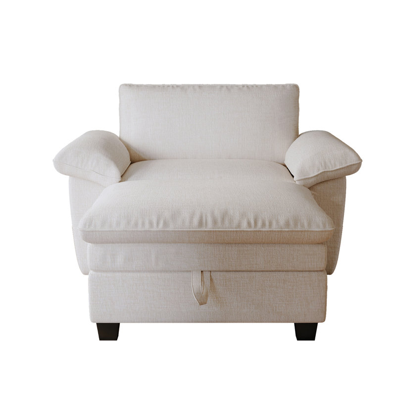 Canapé rembourré de 51 po de largeur, Chenille beige