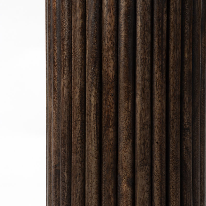 Auren Solid Wood Fluted End Table