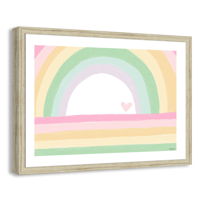 Décoration murale pour enfants, H 26,5 po x l 36,5 po x P 0,63 po, Beige Flat Framed
