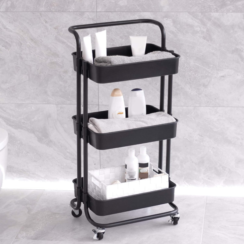 86 cm H x 42 cm W Utility Cart, Black