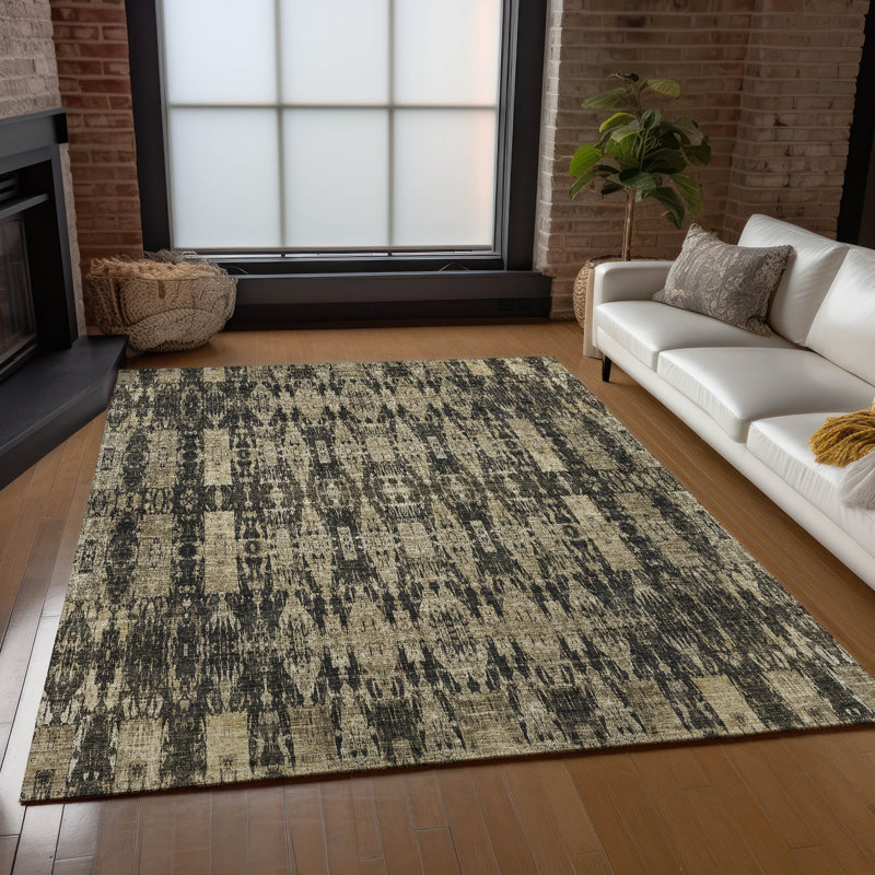 Tapis intérieur / extérieur Jurnee avec envers antidérapant, Rectangle 9 pi x 12 pi