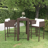 Garden Bar Set with Cushions Patio