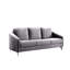 Salon en velours gris Glisten avec coutures à motif de losanges et meubles