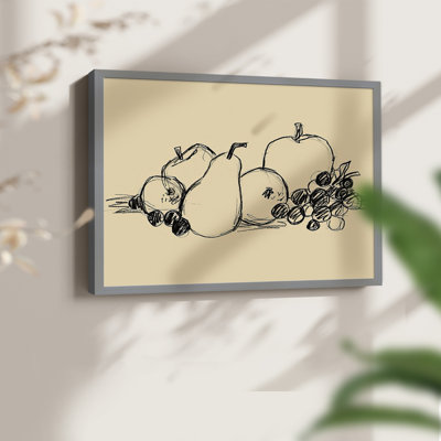 Graphite Fruit II - Reproduction encadrée - Restickable