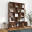 Bibliothèque de 70,87 po de hauteur avec 10 cubes et 3 portes, bibliothèque à 4 niveaux, bibliothèque ouverte avec armoire, rangement à cubes moderne pour le salon et le bureau
