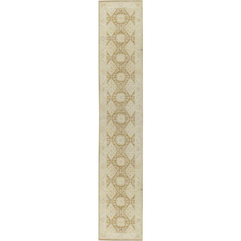 Chemin de table beige noué à la main de haute qualité