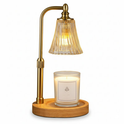 Lampe chauffante à bougie avec minuterie à intensité variable, cadeaux d'anniversaire pour femme maman sœur, chauffe-bougie à cire à hauteur réglable pour bougies en pot, cadeaux de réchauffement de la maison neuve, idéal pour le bureau, le dortoir, la décoration de chambre à coucher