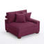 Chaise avec accoudoirs en velours côtelé Milbrey-235624983-235624980