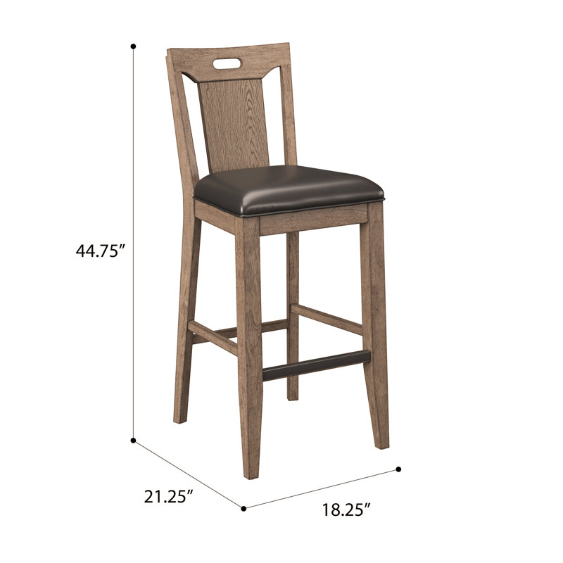 Ensemble de 2 tabourets de bar Benti Brown