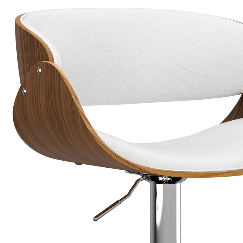 Tabouret de bar pivotant réglable - blanc, Blanc