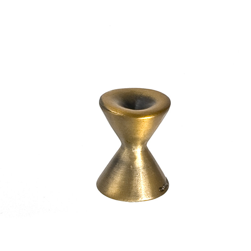 Antique Brass 7/8" Round Conical Knob with Mounting Hardware