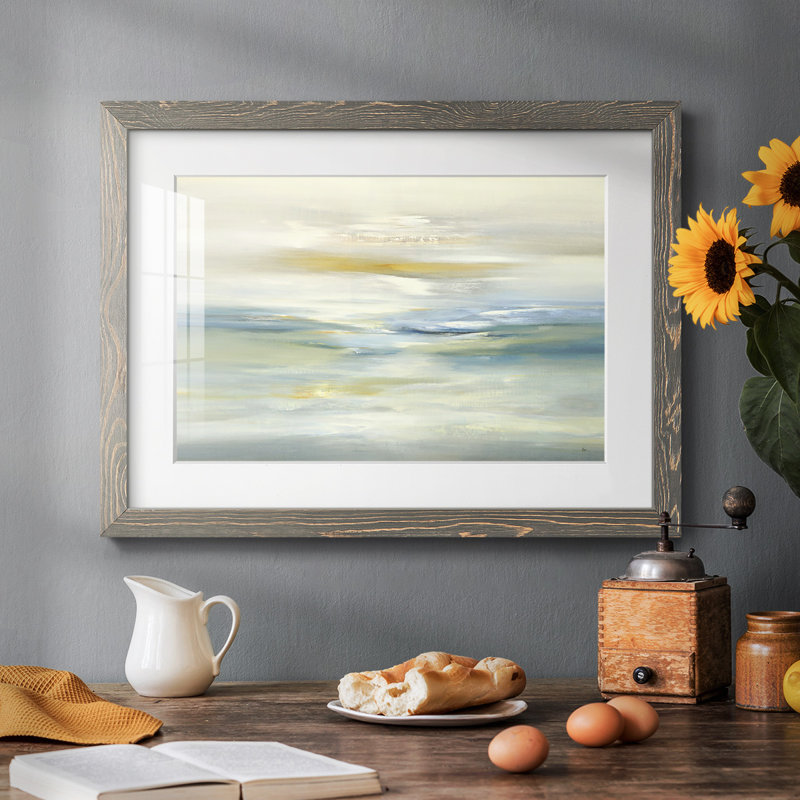 Paysage apaisant - reproduction encadrée rustique avec tableau mat, Gris, H 18 po x l 26 po x P 1,5 po