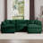 Jeffers Chenille Fabric Upholstered 4-Piece Sectional Sofa-103878067-128619559
