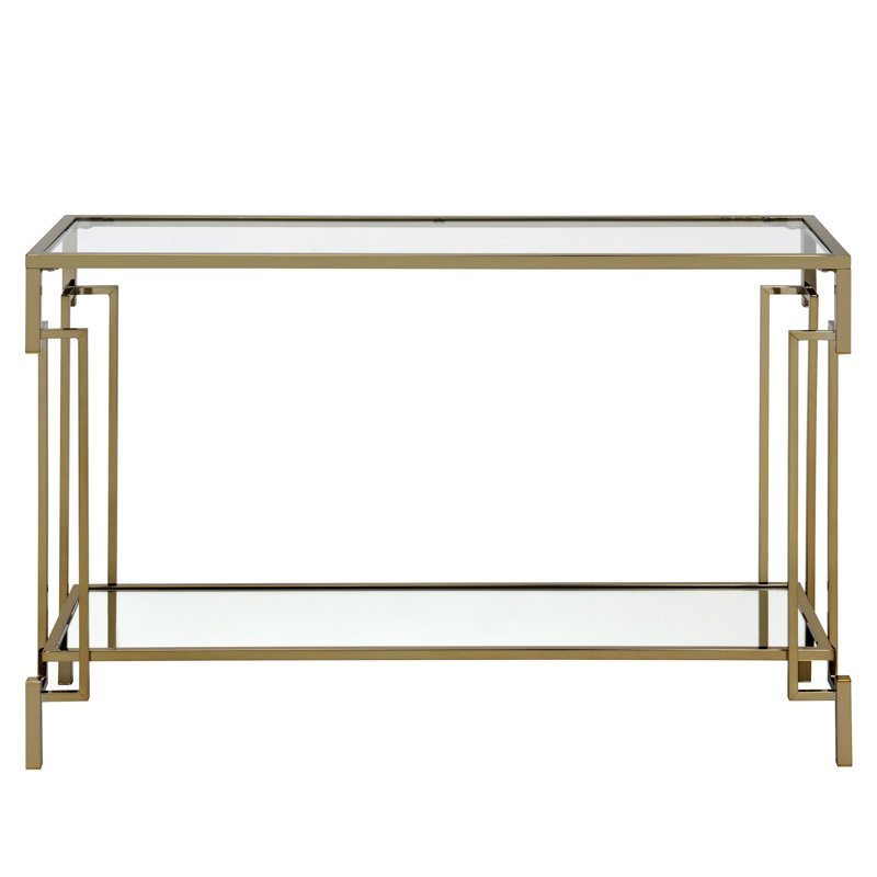 43.25'' Glass Top Console Table