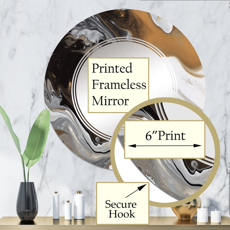 Miroir mural Neppur, 32 po x 32 po