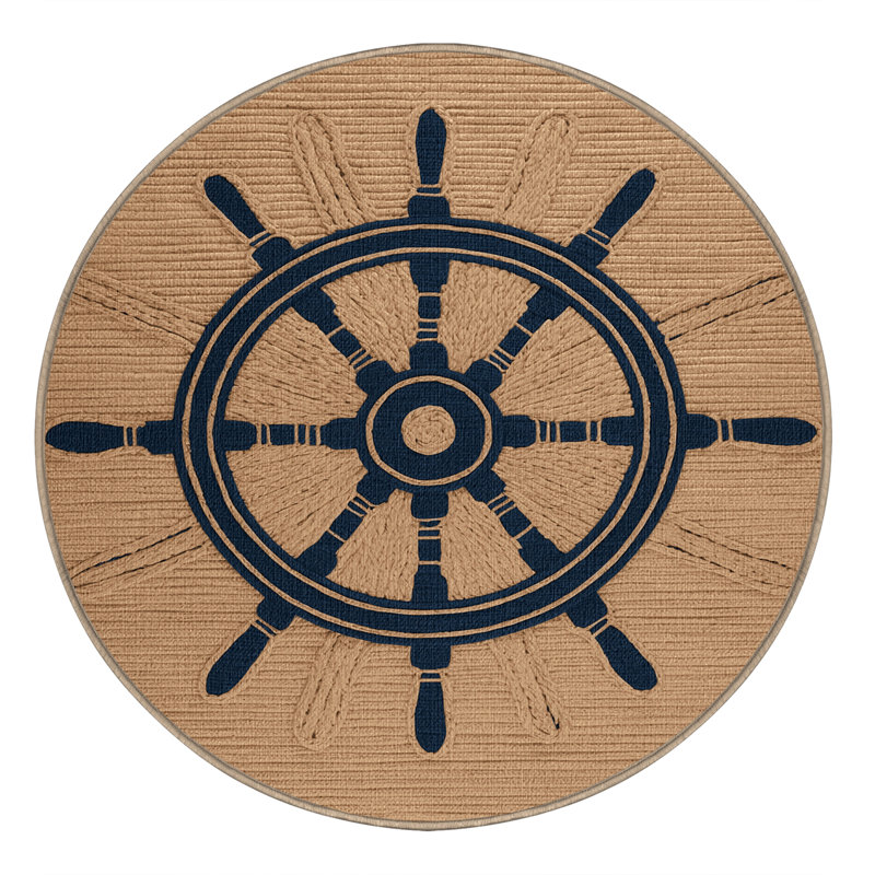  Tapis nautique lavable à roues, Rond 7 pi